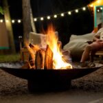 Cast,Iron,Fire,Pit,Campfire,Place,At,Forest,Beach,Camping