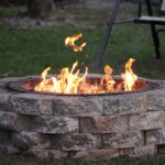 A,Stone,Fire,Pit,With,A,Ring,Of,Bright,Flames