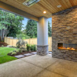 Outside,Patio,Features,Natural,Wood,Plank,Ceiling,,Concrete,Floor,And